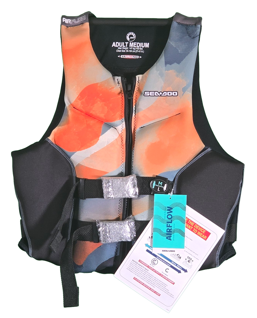 Sea-Doo Neoprene Airflow Sunset Edition Orange PFD (UNISEX)