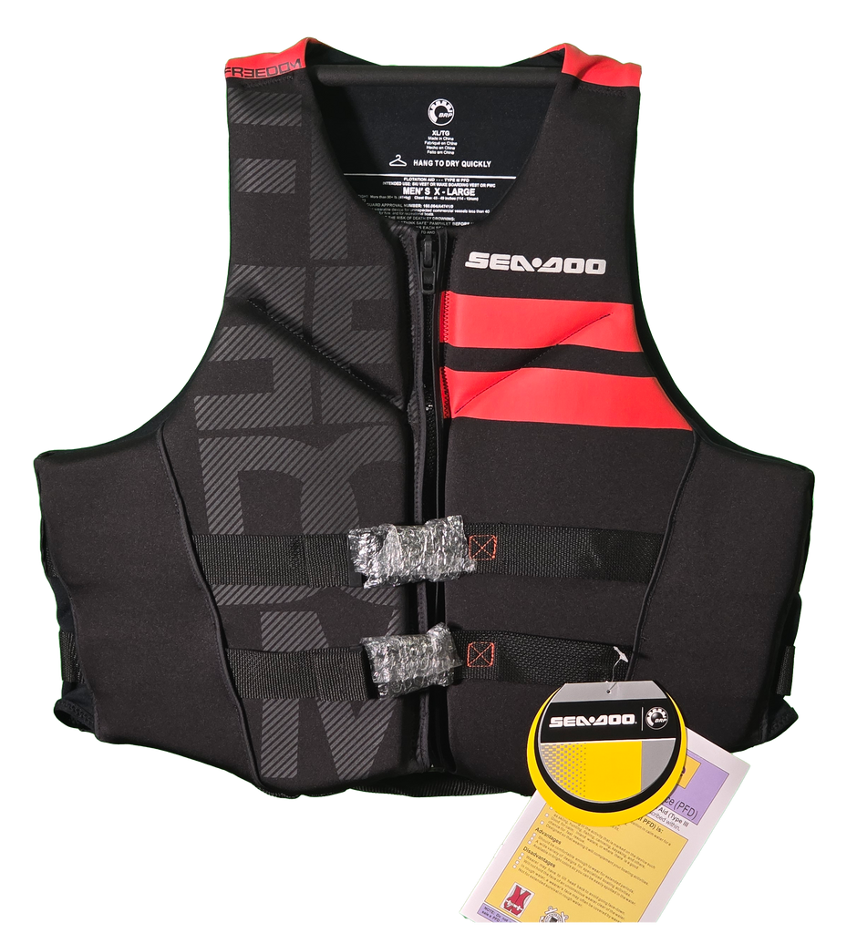 Sea-Doo Ecoprene Freedom Black/Red PFD (MENS)