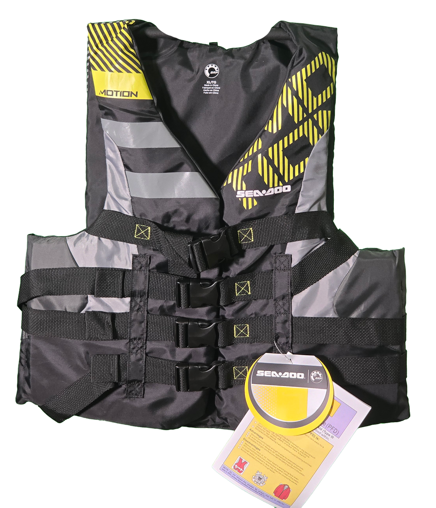Sea-Doo Motion Gray/Black/Yellow PFD (UNISEX)