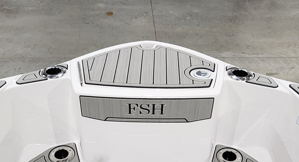 25ft FSH 21-Current MY / Titanium Gray over Black Brushed Laser / 2 Inch Teak