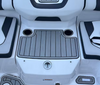 Titanium Gray over Black Brushed Laser / 2 Inch Teak