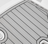 Titanium Gray over Black  Brushed Laser / 2 Inch Teak