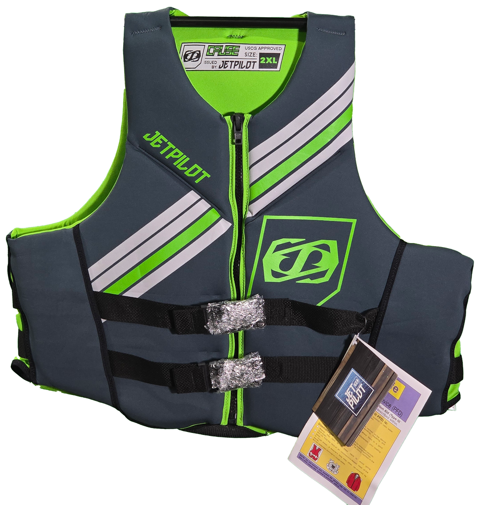 JET PILOT CAUSE GREEN NEOPRENE PFD (MEN'S)
