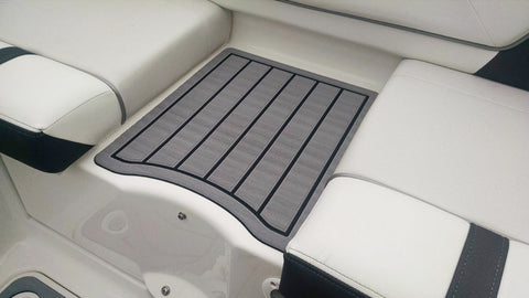 Storm Gray over Black / 2 Inch Teak (Closest Marine Mat color match is Slate Gray over Black)