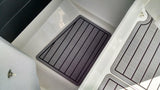 Storm Gray over Black / 2 Inch Teak (Closest Marine Mat color match is Slate Gray over Black)
