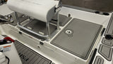19ft FSH 2019-Current MY / Smoke Gray SeaDek (Marine Mat equivalent: Slate Gray) / 2 Inch Teak w/ Pinline Style