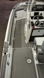 19ft FSH 2019-Current MY / Smoke Gray SeaDek (Marine Mat equivalent: Slate Gray) / 2 Inch Teak w/ Pinline Style