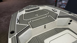 19ft FSH 2019-Current MY / Smoke Gray SeaDek (Marine Mat equivalent: Slate Gray) / 2 Inch Teak w/ Pinline Style
