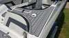 SeaDek Storm Gray over Black / 2 Inch Teak (Closest Marine Mat match is Slate Gray over Black)