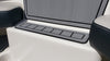 SeaDek Storm Gray over Black / 2 Inch Teak (Closest Marine Mat match is Slate Gray over Black)