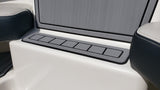 SeaDek Storm Gray over Black / 2 Inch Teak (Closest Marine Mat match is Slate Gray over Black)