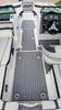 SeaDek Storm Gray over Black / 2 Inch Teak (Closest Marine Mat match is Slate Gray over Black)