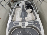 SeaDek Storm Gray over Black / 2 Inch Teak (Marine Mat closest match is Slate Gray over Black)