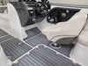 SeaDek Storm Gray over Black / 2 Inch Teak (Marine Mat closest match is Slate Gray over Black)
