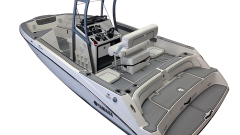 21ft FSH 18-22 MY / Storm Gray SeaDek         / 2 Inch Teak w/  Pinline (Closest Marine Mat Color: Slate Gray which is a shade darker, Titanium Gray is a lighter alternative)