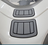 SeaDek Storm Gray over Black / 2 Inch Teak (Marine Mat closest match is Slate Gray over Black)