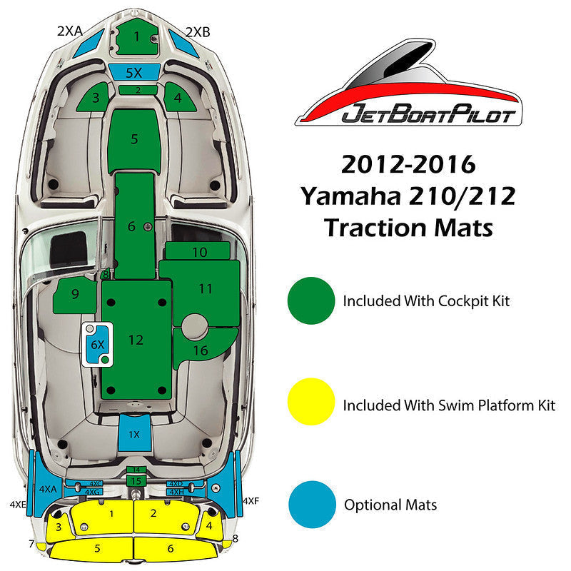 【THE MOZZ】Boat Mat Half Setup JACKET Marine Mat Optional Combo for Yamaha 21 Foot Sport Boats