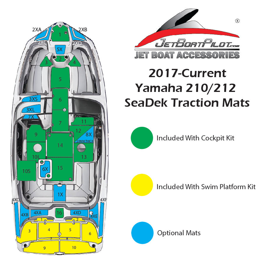 Marine Mat Engine Bay Mats for Yamaha 21 Foot Sport Boats (2017-22