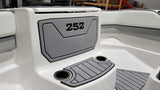 25ft Sport 21-Current MY / Storm Gray SeaDek / 2 Inch Teak (Closest Marine Mat color: Slate Gray which is a shade darker, Titanium Gray is a lighter alternative)