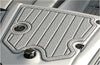 SeaDek Cool Gray over Storm Gray, Embossed Texture, 2 Inch Teak Style (No longer available - placement reference only) Closest Marine Mat color match is Titanium Gray