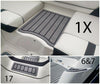 Storm Gray over Black / 2 Inch Teak (Closest Marine Mat color match is Slate Gray over Black)