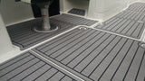 Storm Gray over Black / 2 Inch Teak (Closest Marine Mat color match is Slate Gray over Black)