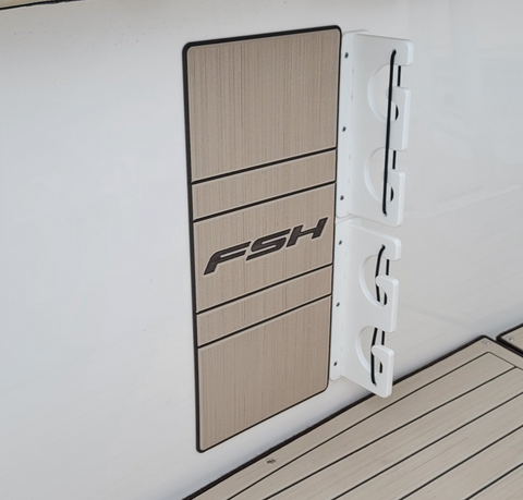 FSH Reel Pad / Champagne over Espresso Brushed Laser