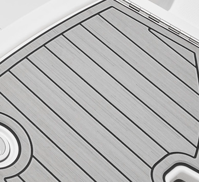 25ft FSH 21-Current MY / Titanium Gray over Back Brushed Laser / 2 Inch Teak
