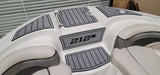 SeaDek Storm Gray over Black / 2 Inch Teak (Marine Mat closest match is Slate Gray over Black)