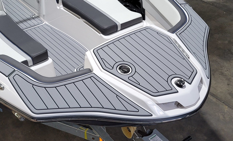 25ft Sport 21-Current MY / Storm Gray SeaDek / 2 Inch Teak (Closest Marine Mat color: Slate Gray which is a shade darker, Titanium Gray is a lighter alternative)