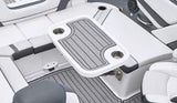 Storm Gray over Black / 2 Inch Teak (Closest Marine Mat color match is Slate Gray over Black)