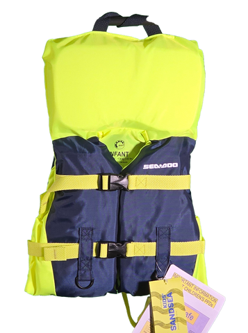 SeaDoo SandSea Infant Navy/ Neon Yellow PFD
