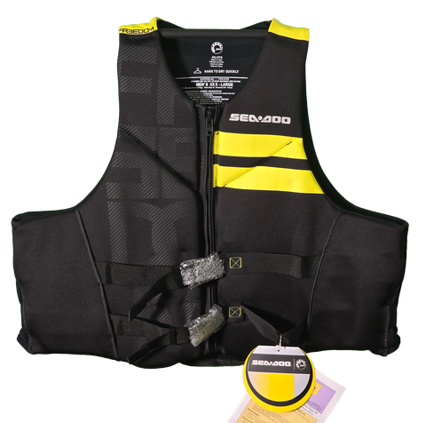 Sea-Doo Ecoprene Freedom Black/Yellow PFD (MENS)