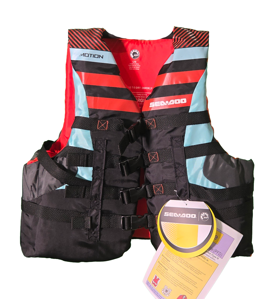 Sea-Doo Motion Black/Red/Blue PFD (UNISEX)