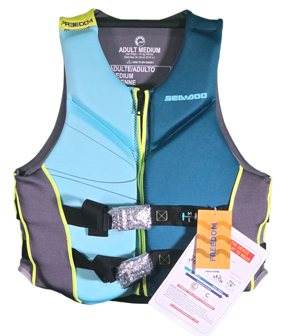 Sea-Doo Neoprene Freedom Stream Turquoise PFD (UNISEX)