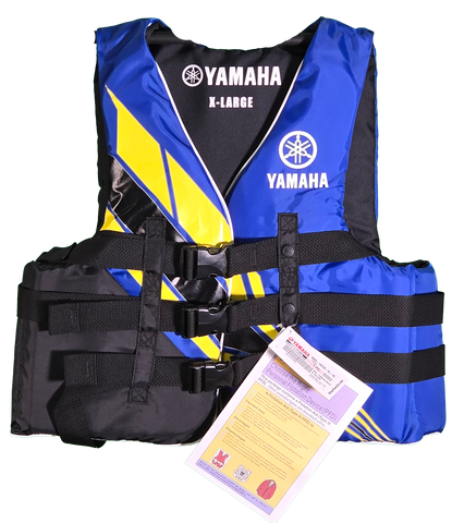 YAMAHA NYLON 3-BUCKLE BLUE/YELLOW PFD (MEN'S)