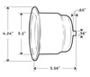 Chrome Trimmed Plastic Drink Holder