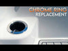 Chrome Trimmed Plastic Drink Holder