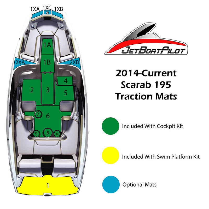 CLEARANCE Marine Mat Swim Platform for Scarab 195 (14-Current MY)