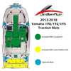 Tri-Color Marine Mat for Yamaha 19 Foot Sport Boats (2012-18 MY)
