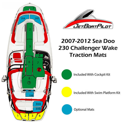 Tri-Color Marine Mat for Sea-Doo 230 Wake  (07-12 MY)