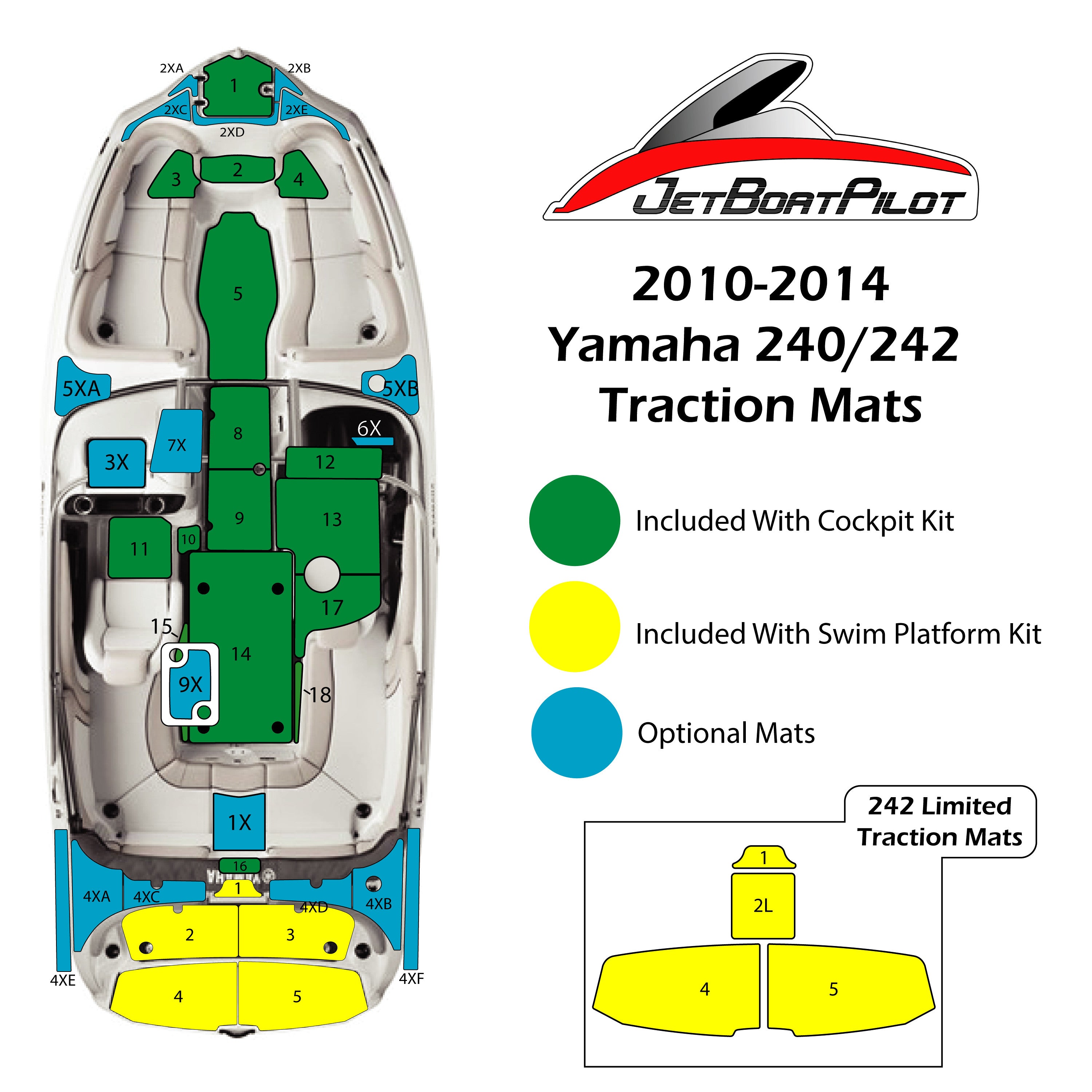 Yamaha 240/242 Hydro-Turf Large Engine Step Over (10-14 MY