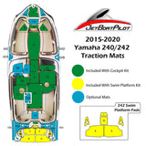 Tri-Color Marine Mat for Yamaha 24 Foot Sport Boats (15-20 MY)