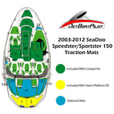 Marine Mat Center Storage Hatch Pad For SeaDoo Speedster 150 (03-12 MY)