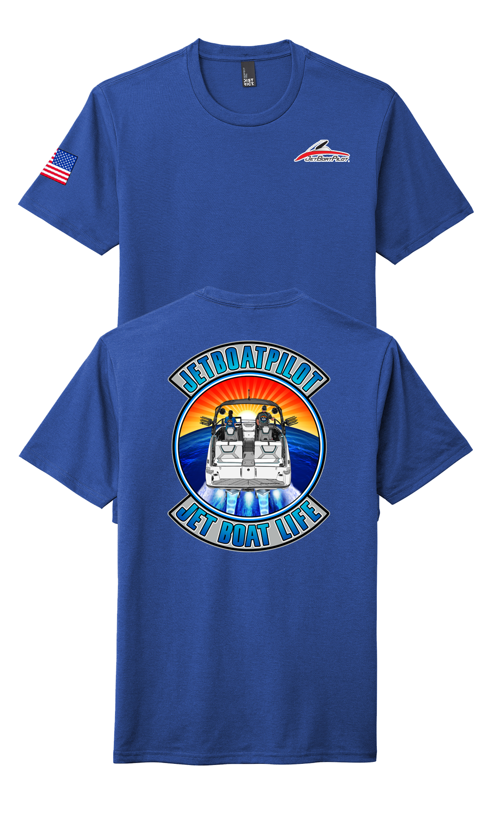 Cruiser in Blue by Retro Boater Unisex Jersey Short Sleeve Tee